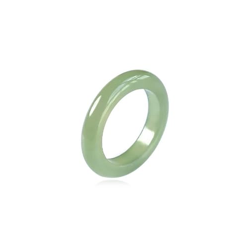 Bwesfy Grüner weißer Jade-Ring für Damen und Herren, natürlicher Glücksbringer, Ewigkeitsring, Einheitsgröße, Achat von Bwesfy