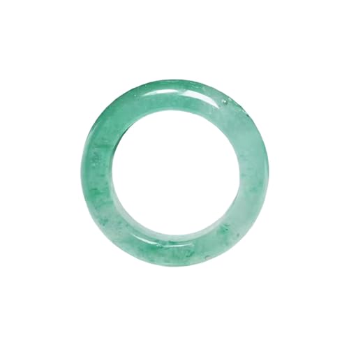 Bwesfy Jade-Ring für Damen und Herren, grünes Eis, schwimmende Blumen, stapelbar, Ewigkeitsring, Einheitsgröße, Achat von Bwesfy