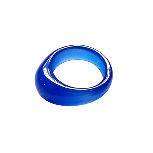 Bwesfy Natürlicher bunter Wassertropfen-Jade-Ring für Damen, Achat Chalcedon, Ewigkeitsring, Einheitsgröße, Achat von Bwesfy