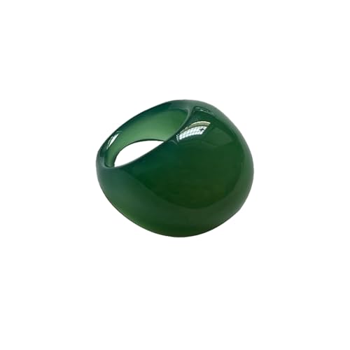 Bwesfy Natürlicher bunter Wassertropfen-Jade-Ring für Damen, Achat Chalcedon, Ewigkeitsring, Einheitsgröße, Achat von Bwesfy