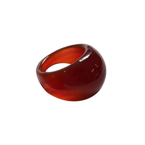 Bwesfy Natürlicher bunter Wassertropfen-Jade-Ring für Damen, Achat Chalcedon, Ewigkeitsring, Einheitsgröße, Achat von Bwesfy