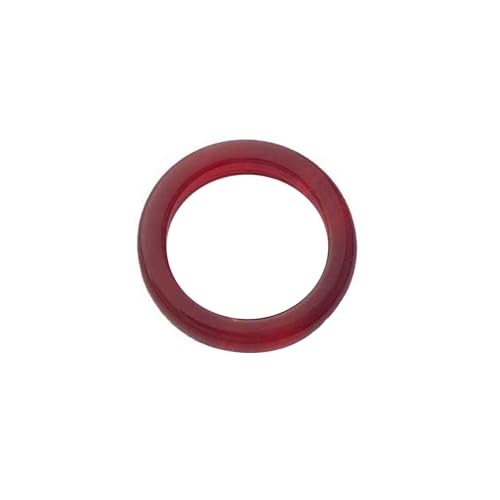 Bwesfy Natürlicher dunkelroter Achat-Jade-Ring für Frauen, Karneol, Chalcedon, stapelbar, Ewigkeitsring, Einheitsgröße, Achat von Bwesfy