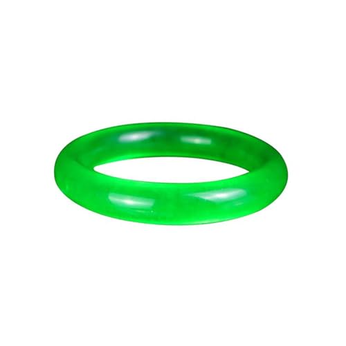 Grüner runder Jade-Armreif für Damen, natürlicher Smaragdquarz, Jade-Armreif, Glücksgeschenk, 60 mm von Bwesfy