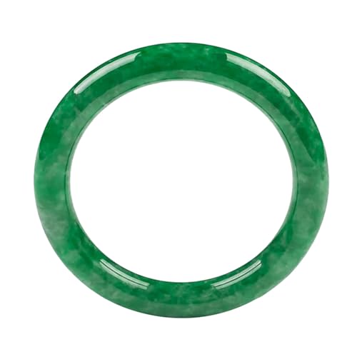 Grüner runder Jade-Armreif für Frauen, natürliches burmesisches Smaragd-Jadeit-Armband, Einheitsgröße, Achat von Bwesfy