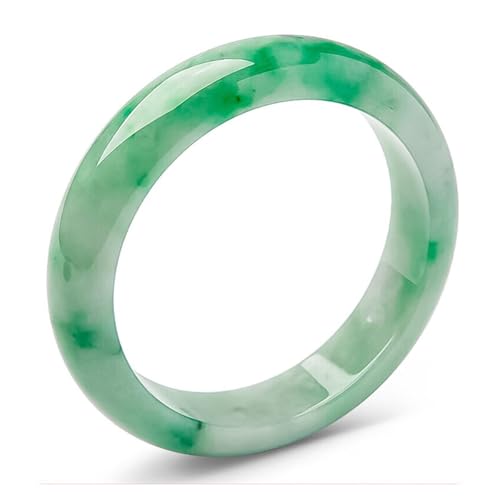 Grüner weißer Jade-Armreif für Damen, natürlicher Edelstein, authentisches Jadeit-Armband, Einheitsgröße, Achat von Bwesfy