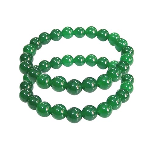 Grünes Jade-Armband für Damen und Herren, Kristall-Edelstein, Feng Shui, Glücksbringer-Armbänder, Einheitsgröße, Achat von Bwesfy