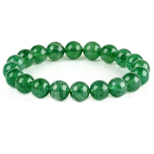 Grünes Jade-Armband für Damen und Herren, Kristall-Stretch-Perlenarmband, verstellbare Größe, Einheitsgröße, Achat von Bwesfy