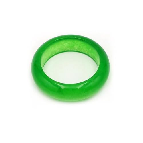 Hellgrüne Jade-Ringe für Damen, Edelstein, stapelbar, Ewigkeits-Quarz, Jade, Bandringe, Einheitsgröße, Achat von Bwesfy
