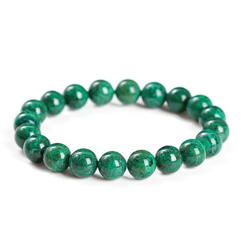 Jade-Armband für Damen und Herren, natürlicher grüner Phönix-Stein, Stretch-Perlenarmband, Glücksgeschenk, 9-10mm von Bwesfy