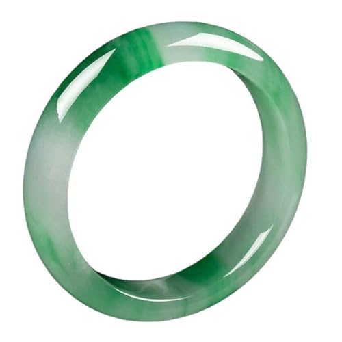 Jade Armband für Frauen, natürliche grüne schwimmende Blumen Jade Armreif, echt mit Zertifikat, Einheitsgröße, Achat von Bwesfy