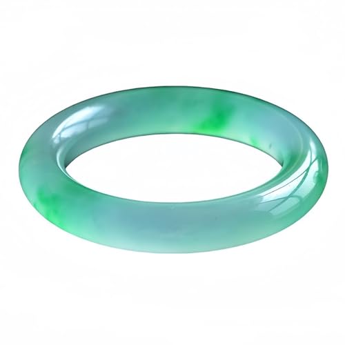 Jade Armreif Armband für Frauen, natürliche grüne schwimmende Blumen Quarz Jade Armreif, Einheitsgröße, Achat von Bwesfy