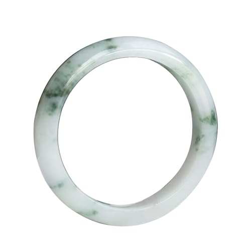 Jade-Armreif für Damen, grüne schwimmende Blumen, Glücksgeschenk, mit Schmuckschatulle, Einheitsgröße, Achat von Bwesfy