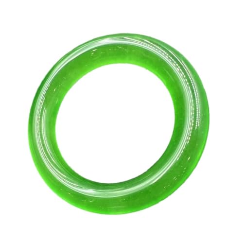 Jade Armreif für Damen, grüner dünner runder Achat, Chalcedon, Glücksbringer, Jade-Armreif, Einheitsgröße, Achat von Bwesfy