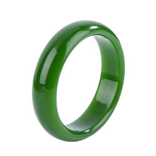 Jade-Armreif für Damen, natürliches Grün, Glücksarmband, Armreifen mit Schmuckschatulle, Einheitsgröße, Achat von Bwesfy
