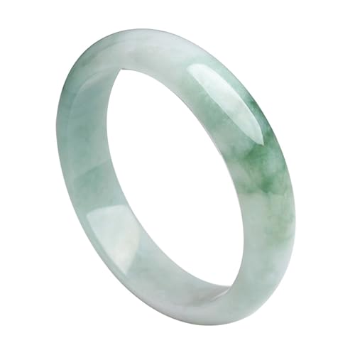 Jade-Armreif für Damen, natürliches grünes Jadeit-Armband, Amulette, Glücksschmuck, Einheitsgröße, Achat von Bwesfy