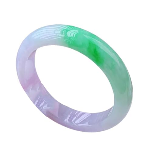 Jade Armreif für Frauen, authentisches natürliches lila grünes Jadeit-Armband, Einheitsgröße, Achat von Bwesfy