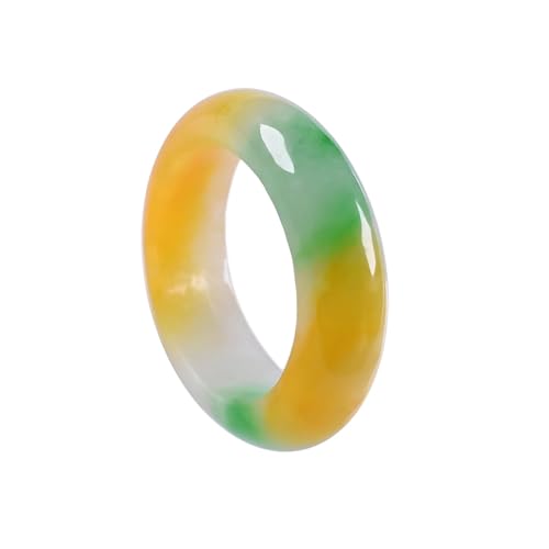 Jade-Ring für Damen, grün-gelber Jade-Ring, stapelbar, Ewigkeitsring, Schmuck, Einheitsgröße, Achat Jade-Ring für Damen, grün-gelber Jade-Ring, stapelbar, Ewigkeitsring, Schmuck, Einheitsgröße, Achat von Bwesfy