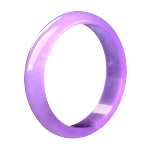 Lavendel-Jade-Armreif für Damen, natürlicher violetter Quarzit-Jade-Violett-Armreifen, Einheitsgröße, Achat von Bwesfy