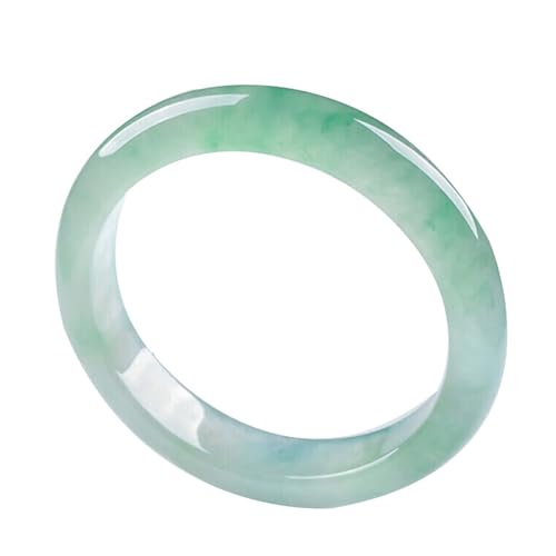Natürlicher Jade-Armreif für Frauen, birmanisches echtes grünes Eis, transparenter Jadeit-Armreif, Einheitsgröße, Achat von Bwesfy