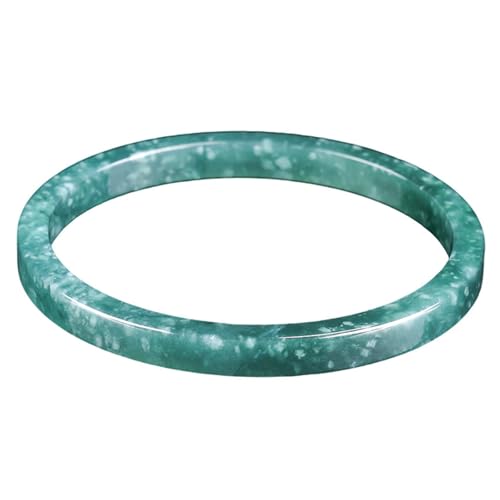 Natürlicher blauer quadratischer Jade-Armreif für Damen, echt mit Zertifikat, Güteklasse A, handgefertigte Armbänder mit Schmuckschatulle, 60 mm von Bwesfy