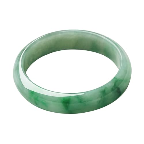 Natürlicher burmesischer Jade-Armreif für Frauen, echter grüner Jadeit-Armreif, Glücksgeschenk, Einheitsgröße, Achat von Bwesfy