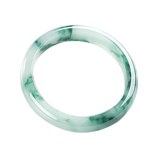 Natürlicher burmesischer grüner schwimmender Blumen Jade Armreif Armband für Frauen echt mit Zertifikat, Einheitsgröße, Achat von Bwesfy