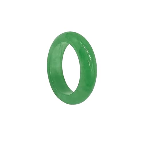 Natürlicher hellgrüner Jade-Ring für Damen, Glücksbringer, Jadeit, Bandring mit Geschenkbox, Einheitsgröße, Achat von Bwesfy