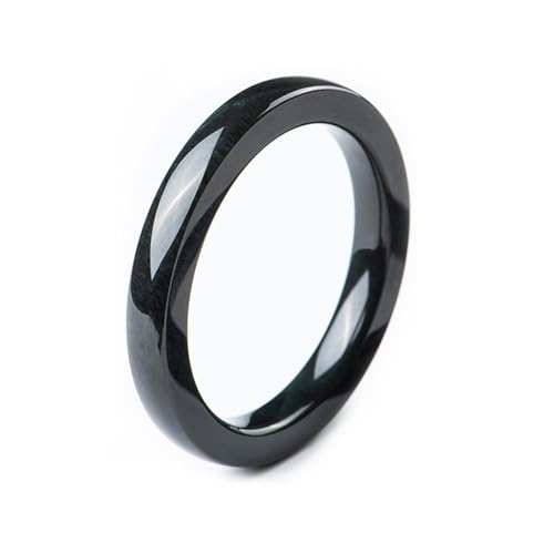 Quadratischer dunkelgrüner Jade-Armreif, natürliche, handgefertigte Armbänder für Damen, mit Schmuckschatulle, 60 mm von Bwesfy