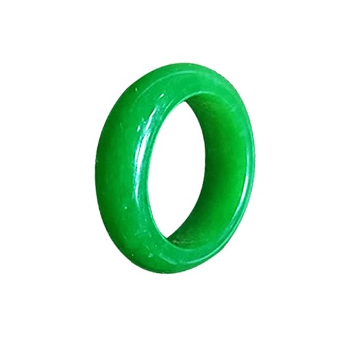 Ring aus natürlicher Jade für Damen, grüner Edelstein, stapelbar, Ewigkeitsschmuck, Glücksgeschenk, Einheitsgröße, Achat von Bwesfy