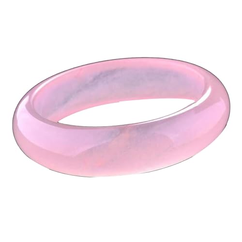 Rosa Jade-Armreif für Damen, natürlicher echter Quarz-Jade-Armreif, Schmuck, Einheitsgröße, Achat von Bwesfy