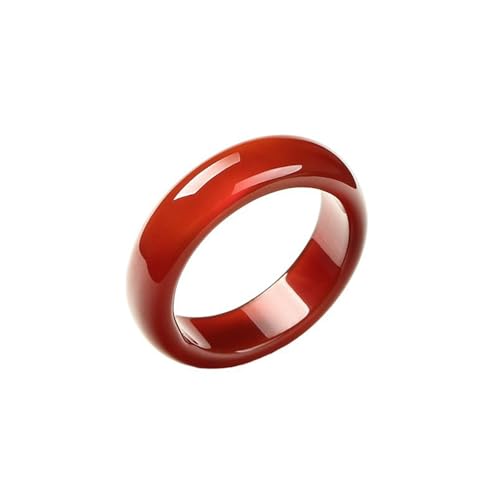 Rote Jade-Ringe für Männer und Frauen, natürlicher echter Achat, chinesischer Stil, Glücksschmuck, 9 von Bwesfy
