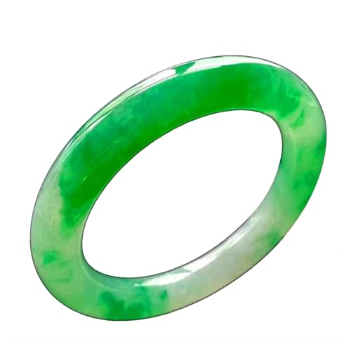 Smaragd Jade Armreif Armband für Damen, natürliches grünes, rundes Jadeit-Armband, Einheitsgröße, Achat von Bwesfy