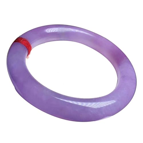 Violetter runder Jade-Armreif für Damen, natürlicher burmesischer echter Jadeit-Armreif, Einheitsgröße, Achat von Bwesfy