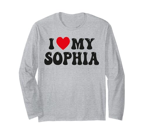 I Love My Sophia Lustiges Valentinsgeschenk rotes Herz Liebe Frauen Sophia Langarmshirt I Love My Sophia Lustiges Valentinsgeschenk rotes Herz Liebe Frauen Sophia Langarmshirt von Bwili Funny Valentine Apparel.