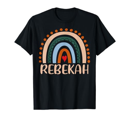 Rebekah Name Personalisierte Lustige Frauen Regenbogen Rebekah T-Shirt von Bwili Personalized apparel Gifts