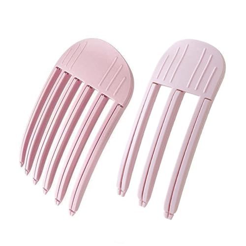2 Stück Volumen Clips Haare | Ansatz Volumen Clips | Volumenclip Für Den Haaransatz | Haar-Volumen-Rollenclip | Hair Clips | Volumengebende Haarspangen | Spurlose Haarspange Für Frauen (Hellrosa) von Bxjinkele