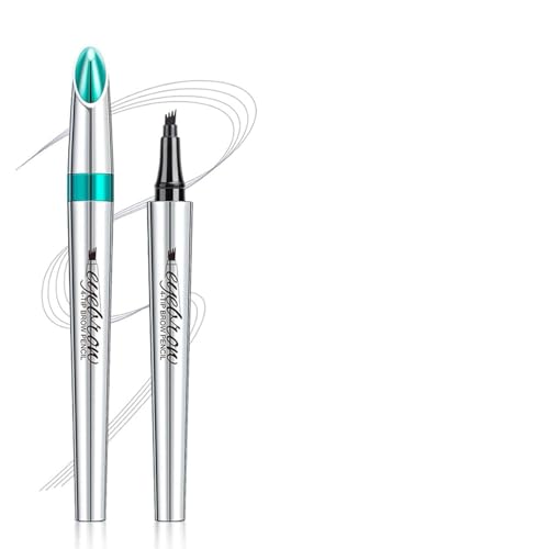 4-Forked Augenbrauenstift - Wasserdichter 3D Augenbrauenstift Mit 4 Gabelspitzen - Langanhaltend Natürliche Härchenzeichnung Eyebrow Pencil Microblading wasserfeste augenbrauen (Black) von Bxjinkele