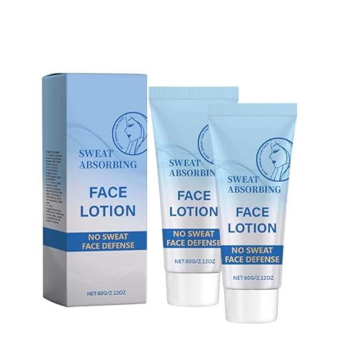 Antitranspirant Gesicht, Sweat Absorbing Face Lotion, Antitranspirant Starkes Schwitzen, Antitranspirant für Gesicht, Stirn und Kopfhaut, Reduziert Anti-Schweiß, für Männer und Frauen (2PC) von Bxjinkele