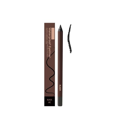 Eyeliner Wasserdichtes Bleistift, Wasserfester Augenstift, 24 Stunden Halt, Makeup EyelinerÖlbeständig Langlebig-Trocknend Schwitzig Und Nicht Schwindelig Farbe Eyeliner (Schwarz) von Bxjinkele