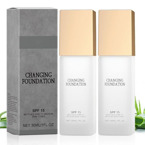 Farbwechselnde Foundation Für Reife Haut, Foundation Changing Foundation With SPF 15, Hautton Anpassende Feuchtigkeitsspendend Und Natürlich Foundation Für Strahlenden Jugendlichen Teint (2Pcs, 30ml) Farbwechselnde Foundation Für Reife Haut, Foundation Changing Foundation With SPF 15, Hautton Anpassende Feuchtigkeitsspendend Und Natürlich Foundation Für Strahlenden Jugendlichen Teint (2Pcs, 30ml) von Bxjinkele