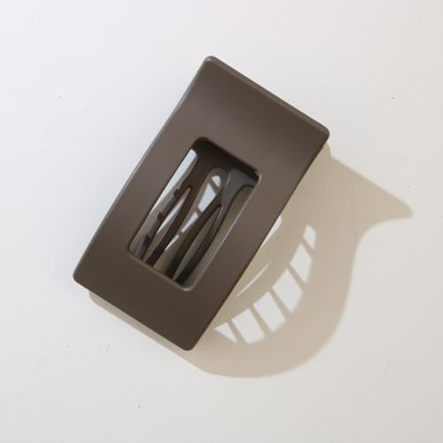 Flache Haarspangen, groß, flache Haarklammern für Damen und Mädchen, französische Haarspangen für dickes, dünnes Haar, starker Halt, stilvolle klassische neutral matt (Braun) von Bxjinkele