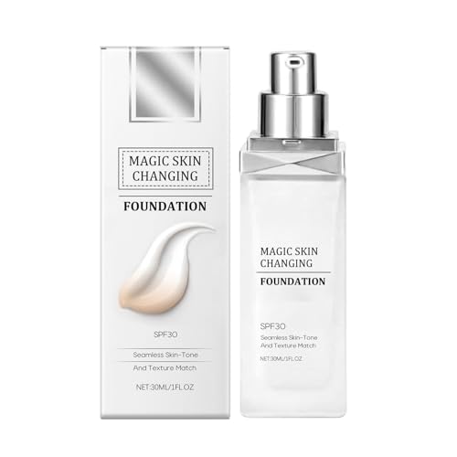 Foundation Color Changing | Color Changing Foundation | Farbwechselnde Foundation | Farbwechsel Grundierung Warm Skin Moisturising Concealer | Nude Concealer | Für Alle Hauttypen, SPF30 (1Pc, 30ml) von Bxjinkele