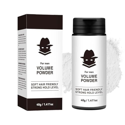 Haarpuder Männer | Volumen Puder Haare | Hair Styling Powder | Texturpuder Für Männer | Leicht Aufzutragen | Verleiht Sofort Textur Und Volumen | Rein Natürliche Inhaltsstoffe | Starker Halt (40g, 1) von Bxjinkele