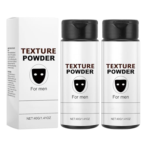 Texturpuder Für Männer, Based Texture Powder, Haarpuder Männer, Haarstyling-Pulver Mit Textur, Volumen Puder Haare Mit Mattem Effekt, Leicht Aufzutragen, Verleiht Sofort Textur Und Volumen (40g, 2) von Bxjinkele