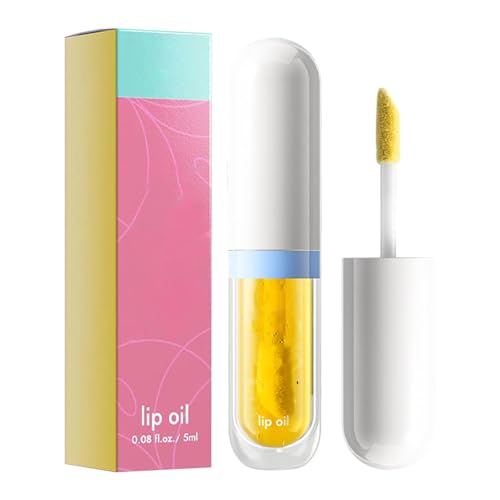 Moisturizing Lippenöl, Bunte Frucht aromatisiert Lip Oil, Lip Oil Lipgloss Set Lippenbalsam Lip Gloss Makeup Geschenke für Lippenpflege und Langanhaltend Pflegende Lippen Frauen Mädchen (A) von Bxjinkele