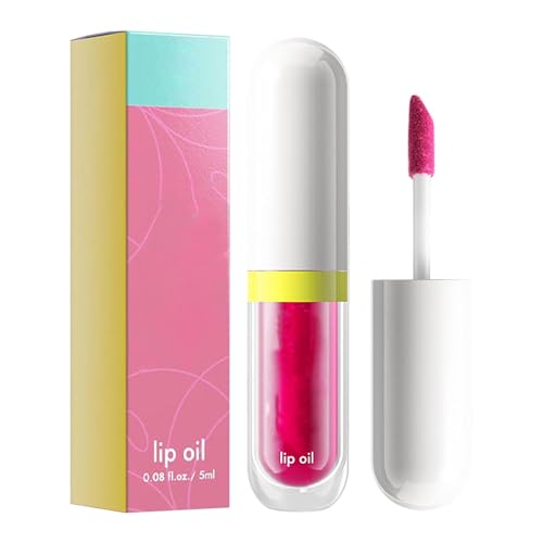 Moisturizing Lippenöl, Bunte Frucht aromatisiert Lip Oil, Lip Oil Lipgloss Set Lippenbalsam Lip Gloss Makeup Geschenke für Lippenpflege und Langanhaltend Pflegende Lippen Frauen Mädchen (F) von Bxjinkele