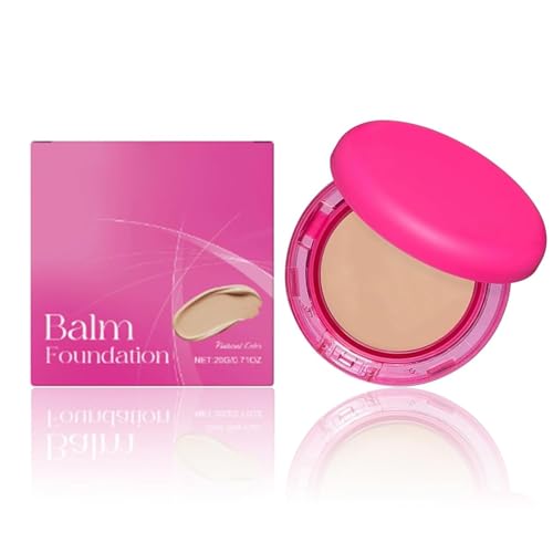 Peptide Balm Foundation, Age Defying Foundation For Mature Skin, Peptide Bounce Foundation, Medium Buildable Coverage, Blur Fine Lines, Smooths Texture, Long-Lasting Makeup (Natürlich, 20g) von Bxjinkele