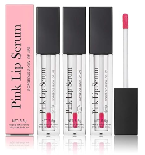 Pink Lip Serum Plumping | Pink Lip Serum Plumper | Glow Color Changing Lip Oil | Hydrating Lip Stain | Pink Lip Serum Plump Gorgeous Glow Of Lips | Feuchtigkeit Und Reduziert Feine Linien (3) von Bxjinkele