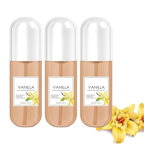 Vanilla Perfume Mit Vanilleextrakt | Vanille Parfüm | Vanilla Skin Eau De Parfums | Körper & Haarduftnebel | Lang Anhaltender Haut-Körpernebel | Tragbares Parfümspray Für Dating-Reisen (3Pcs) von Bxjinkele