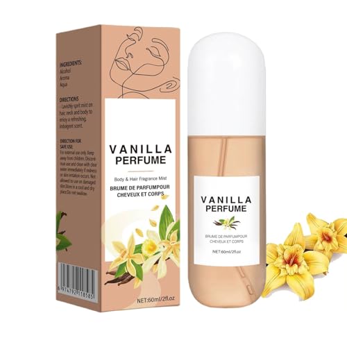 Vanille Parfüm | Vanilla Perfume Mit Vanilleextrakt | Vanilla Skin Eau De Parfums | Körper & Haarduftnebel | Lang Anhaltender Haut-Körpernebel | Tragbares Parfümspray Für Dating-Reisen (1Pc) von Bxjinkele
